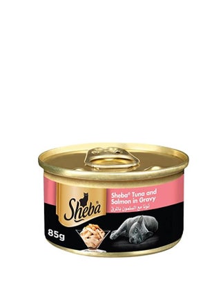 sheba tuna & prawn with salmon 85g pack of 6