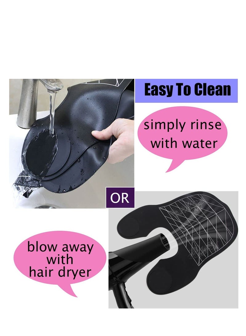 SYOSI Hair Cutting Guide Collar, Silicone Waterproof Cutting Cape, for Hair Stylist Hair Cutting Mat, for Shoulders Hair Cut Mat with Guidelines Weighted Neck Wrap, Suitable for Salon Home Large - Image 5