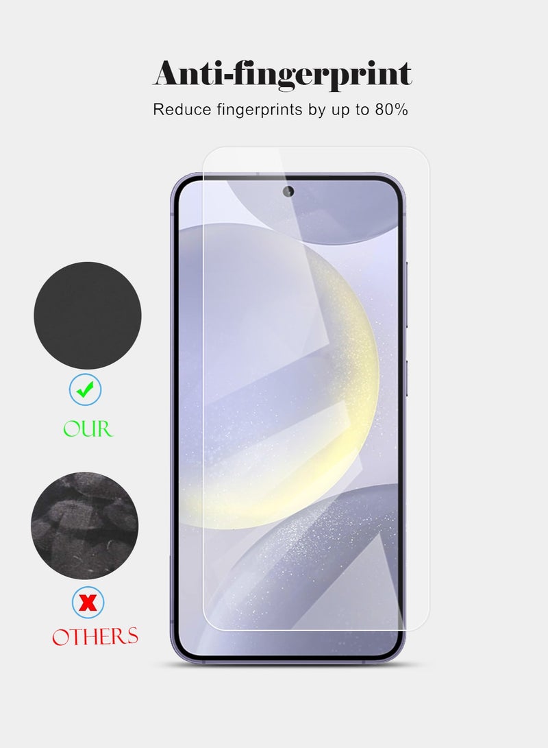 Techie واقي شاشة زجاجي مقوى عالي الدقة لهاتف Samsung Galaxy S24 Plus - مضاد للانعكاس ومضاد للفقاعات وصلابة 9H 0.33 مم وحواف مستديرة وسهولة التركيب - Image 2