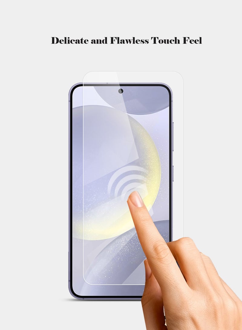Techie واقي شاشة زجاجي مقوى عالي الدقة لهاتف Samsung Galaxy S24 Plus - مضاد للانعكاس ومضاد للفقاعات وصلابة 9H 0.33 مم وحواف مستديرة وسهولة التركيب - Image 4