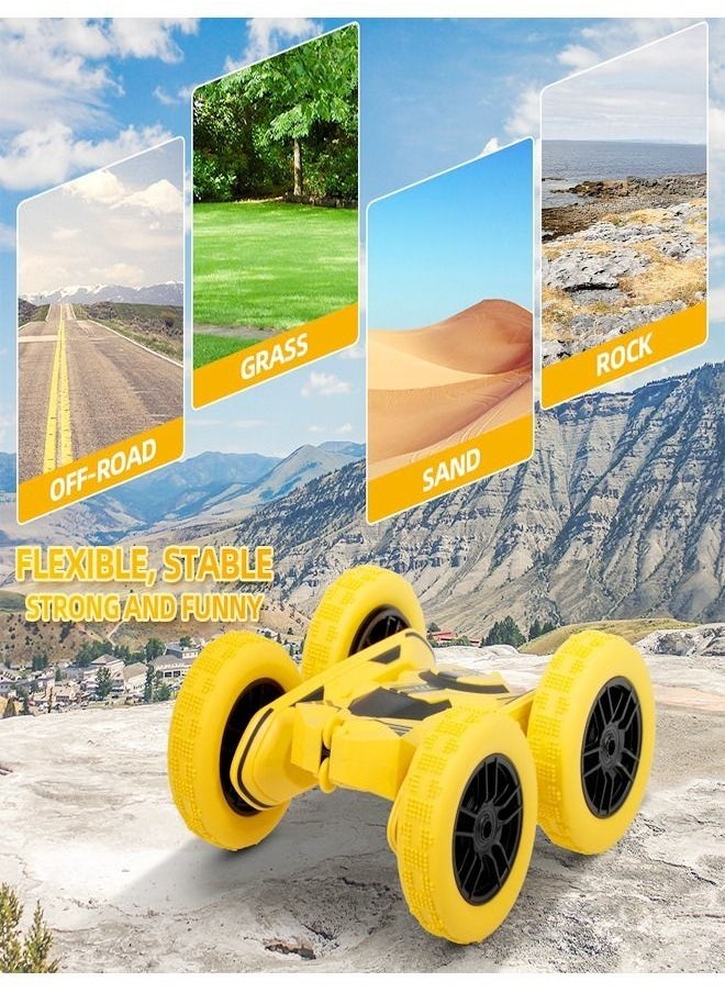 fashionhome RC High Speed 360 Degrees Flips Double Sided Rotating Tumbling Stunt Car Toy for Children  - Image 4