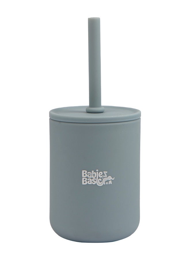 بابيز_بيسك كوب سيليكون للأطفال من المرحلة الثالثة - أزرق - Image 1