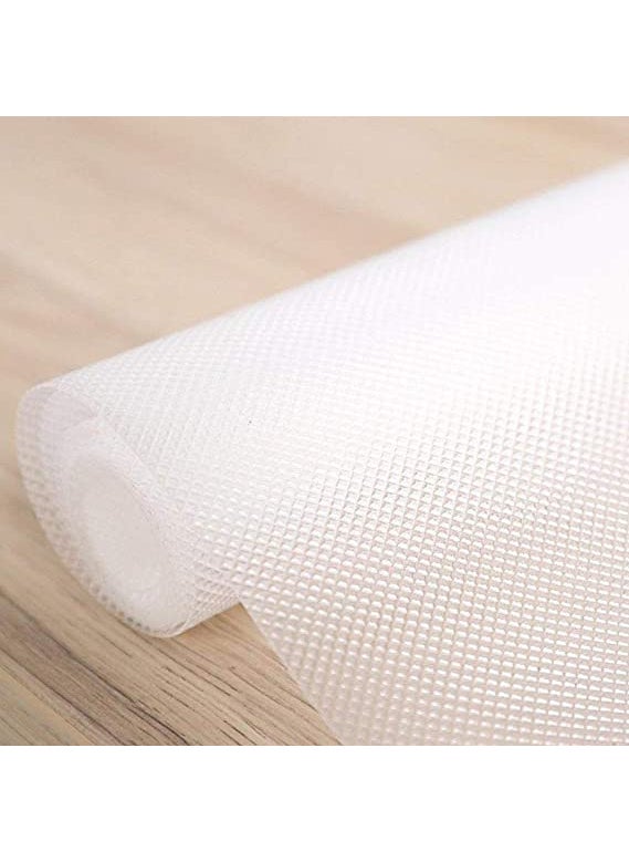 Pop Shade Pop Shade 45 cm X 15 m EVA Useful and Multipurpose AntiSlip MatSheet for Fridge Bathroom Kitchen Drawer Shelf Liner White  - Image 1