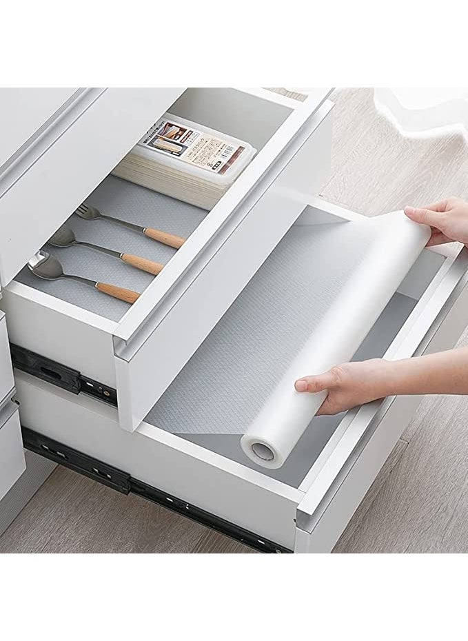 Pop Shade Pop Shade 45 cm X 15 m EVA Useful and Multipurpose AntiSlip MatSheet for Fridge Bathroom Kitchen Drawer Shelf Liner White  - Image 2