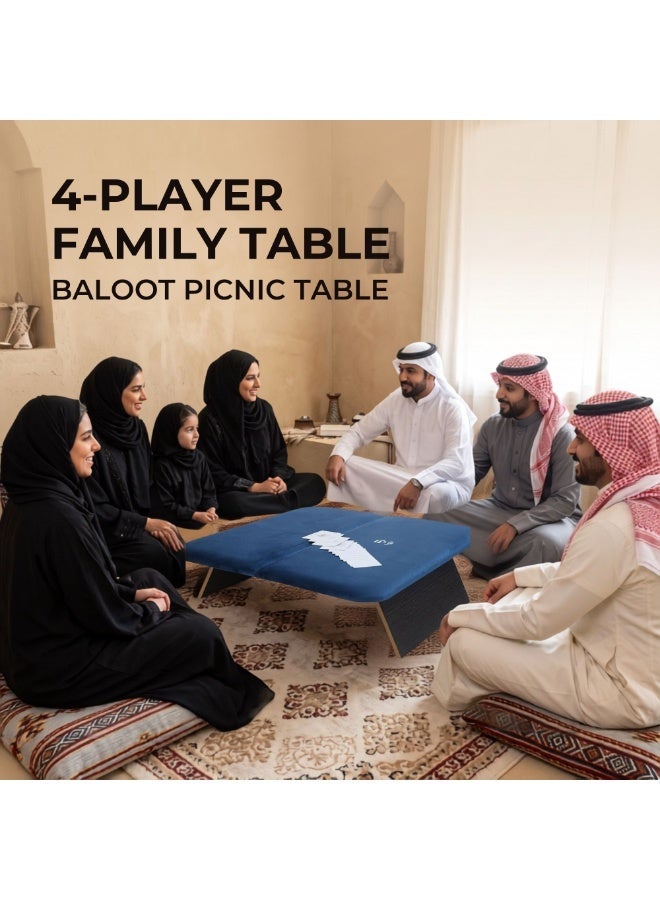 فور بلس طاولة نزهات وبلوت خارجية قابلة للطي تتسع لـ 4 أشخاص (60 × 60 × 15 سم) - لون بني - Image 3