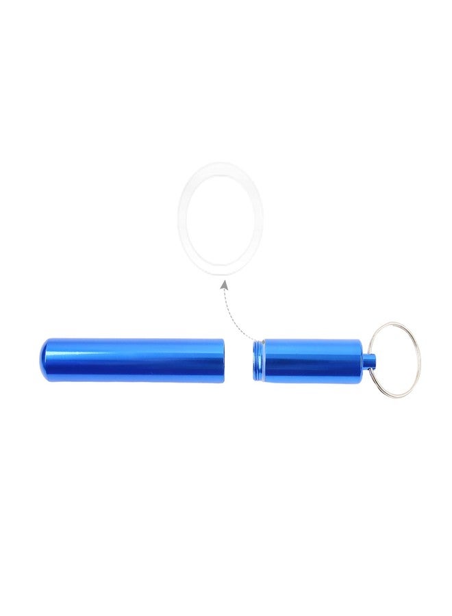 Vagocom 5Pcs Aluminum Alloy Container with Keychain, 4.33 x 0.55 x 0.55 Inches Pocket Waterproof Metal Storage Holder Case - Image 5