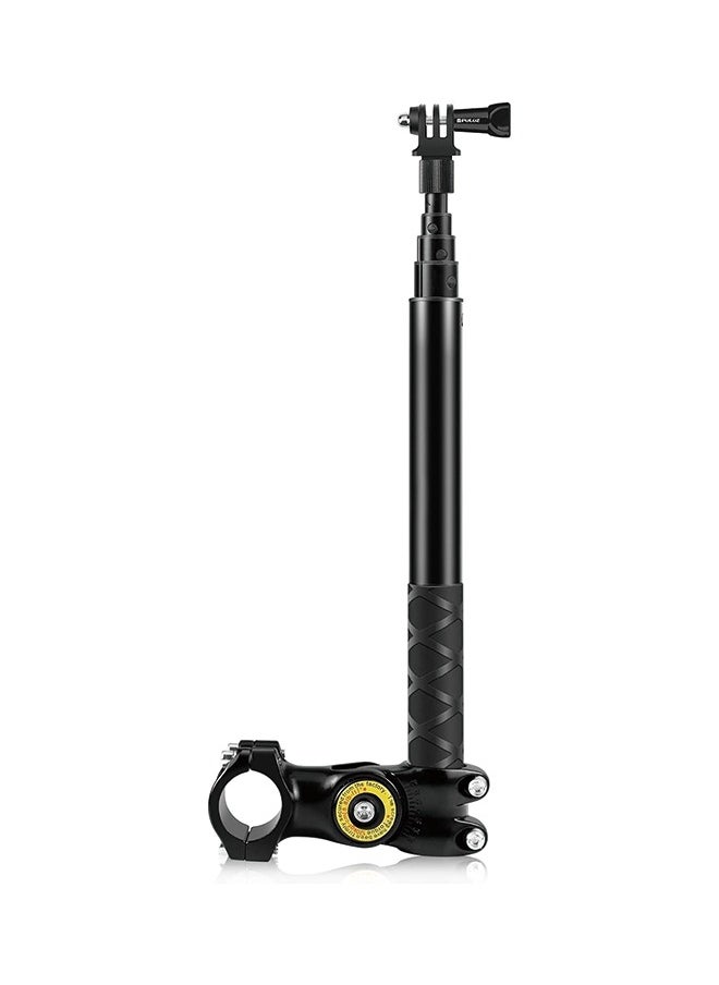 PULUZ - PULUZ Stable Aluminum Motorcycle Bicycle Camera Mount with Monopod Stand Shock-Proof Panoramic Capture for Insta 360 One×2/×3 and Other Action Cameras Fits 29mm-32mm Handlebars for Off-Road Adventures - Image 1