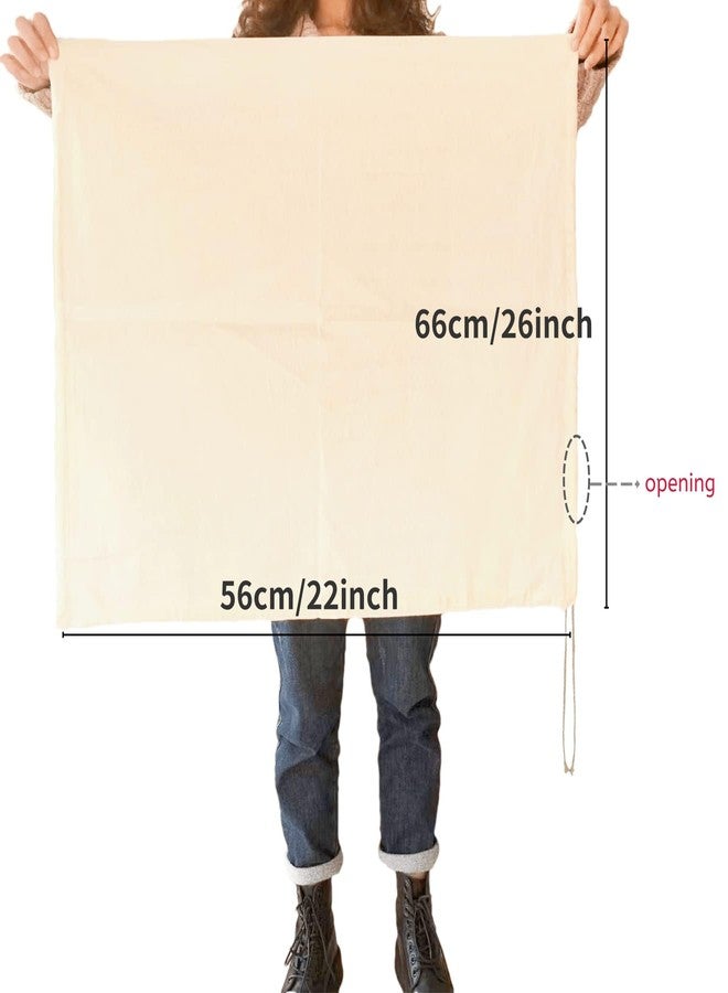 AOUXSEEM أكياس تخمير كبيرة جدًا (26 × 22 بوصة) لتخمير النبيذ المنزلي، أكياس من قماش الشاش القطني الناعم 100%، مصفاة سميكة قابلة لإعادة الاستخدام مع رباط، كيس عصير شاي، فلتر للشوائب (كبير جدًا، عبوة من قطعتين) - Image 5