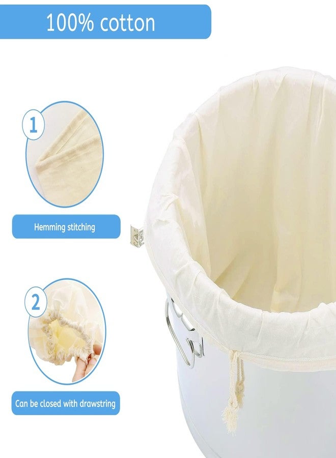 AOUXSEEM أكياس تخمير كبيرة جدًا (26 × 22 بوصة) لتخمير النبيذ المنزلي، أكياس من قماش الشاش القطني الناعم 100%، مصفاة سميكة قابلة لإعادة الاستخدام مع رباط، كيس عصير شاي، فلتر للشوائب (كبير جدًا، عبوة من قطعتين) - Image 4