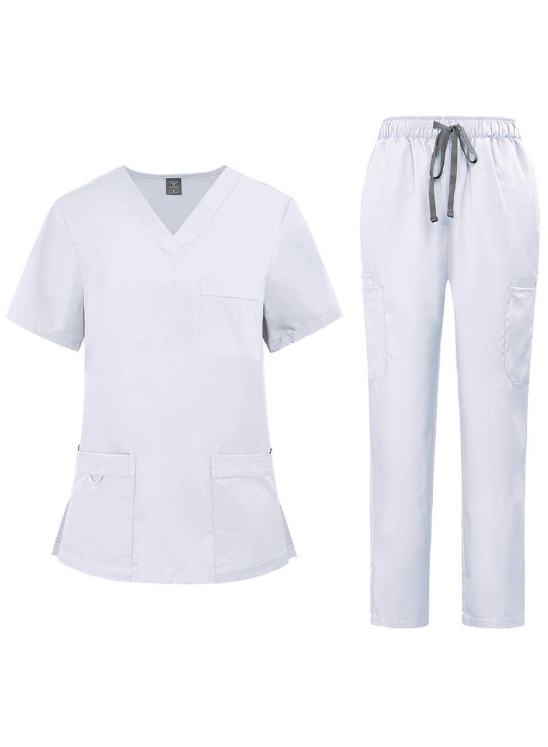 Magic Park Medical Scrubs Set 2025 Scrub Suit Set for Women Medical Scrubs Top Pants Maid Uniform Nanny Scrub Suit Housemaid Uniform - Image 1
