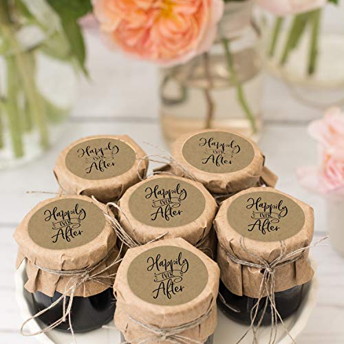 SBlabels Happily Ever After Stickers / 250 Brown Kraft Wedding Envelope Seals / 1.5" Round Fairytale Invitation Thank You Stickers/Made in The USA - Image 4