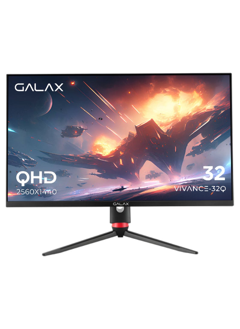 GALAX - 32 inch Gaming Monitor, QHD(2560 X 1440), IPS Display, 165Hz Refresh Rate, 1ms Response Time, NVIDIA G-Sync Technology, Borderless - Image 1