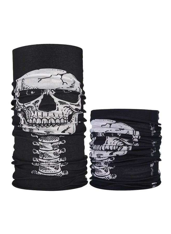 Generic Skull Pattern Multi Function Mask Riding Windproof Mask Warm Neck Headwear Scarf for Outdoor Resist Sun Wind Dust  - Image 3