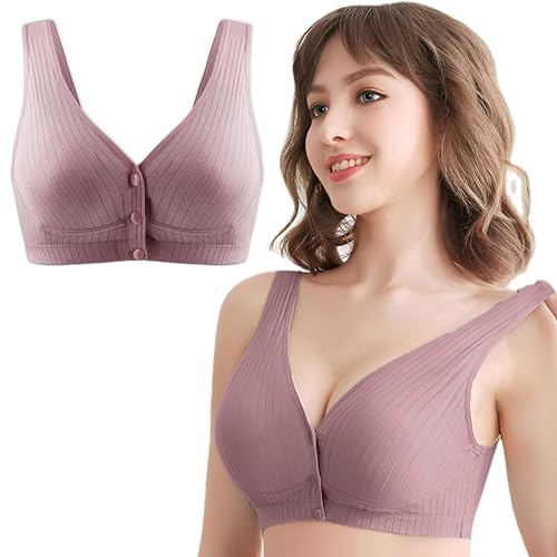 Bembika Maternity Bra Baby Feeding Bra, Stylish Nursing Bra for Mother Perfect Maternity Bras for Women Nursing and Maternity Bras -(Deep Purple XL) - Image 1