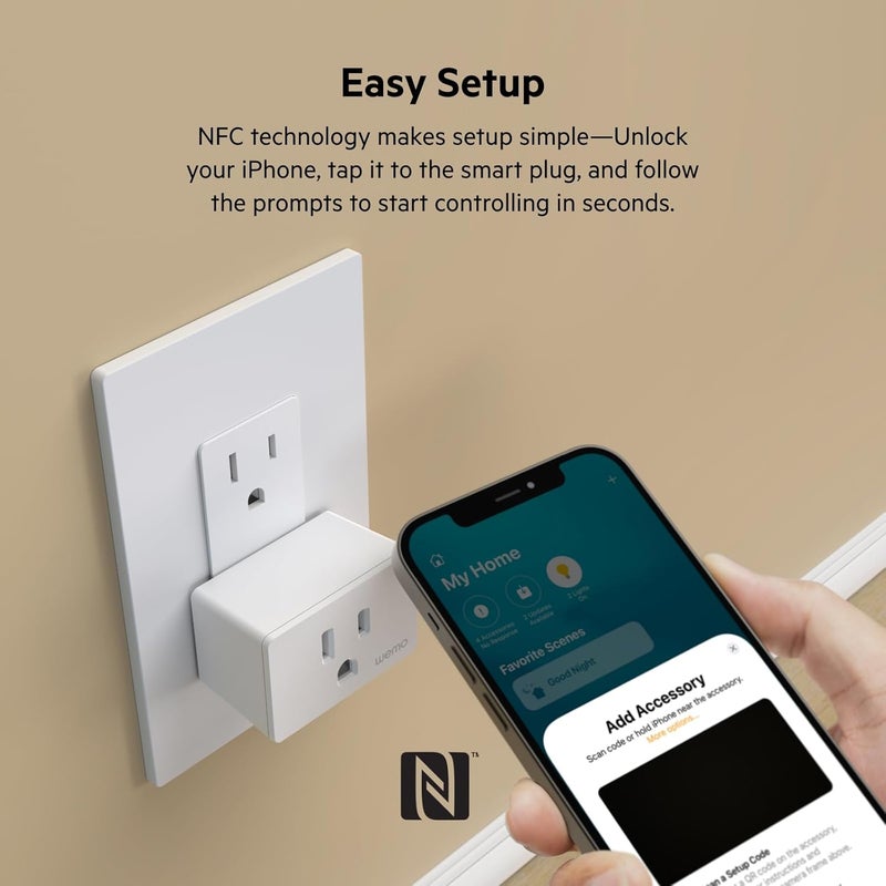 belkin Wemo Smart Plug with Thread  Smart Outlet for Apple HomeKit  Smart Home Products Smart Home Lighting Smart Home Gadgets  Homekit Smart Plug  Tech Gifts  Works W Apple iPhone Easy NFC Set Up  - Image 2
