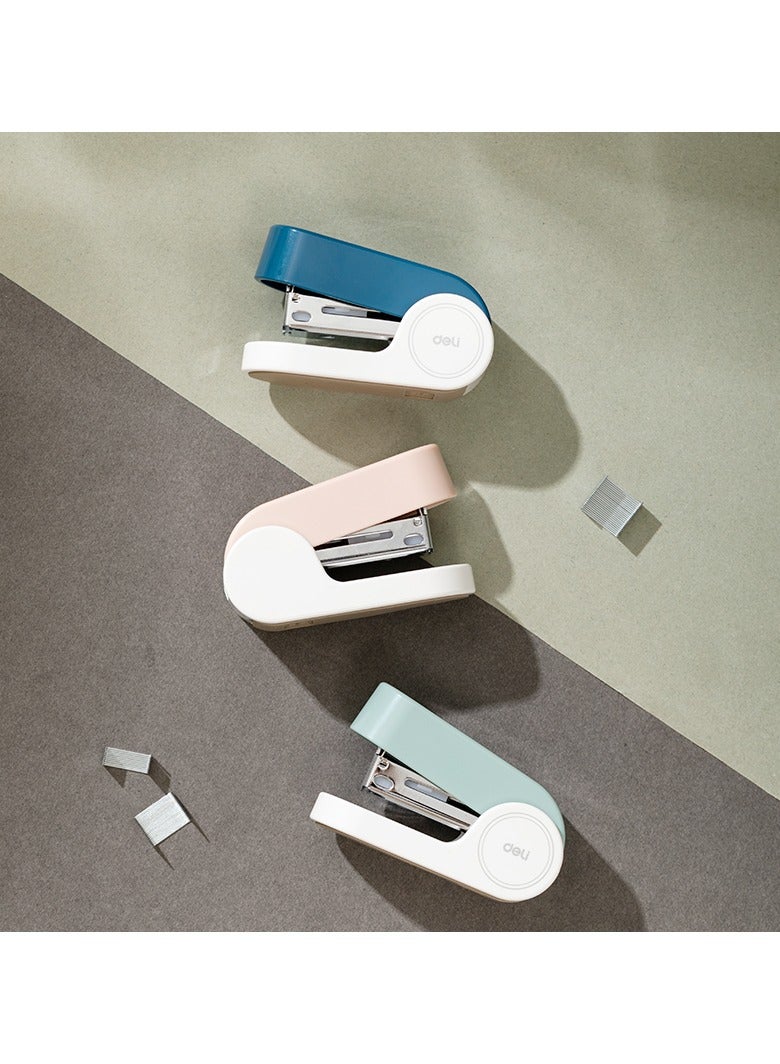 Deli EK203 Mini Stapler Set, 15 Sheets, 24/6 & 26/6 Staples, Blue – Ideal for Office & School - Image 2