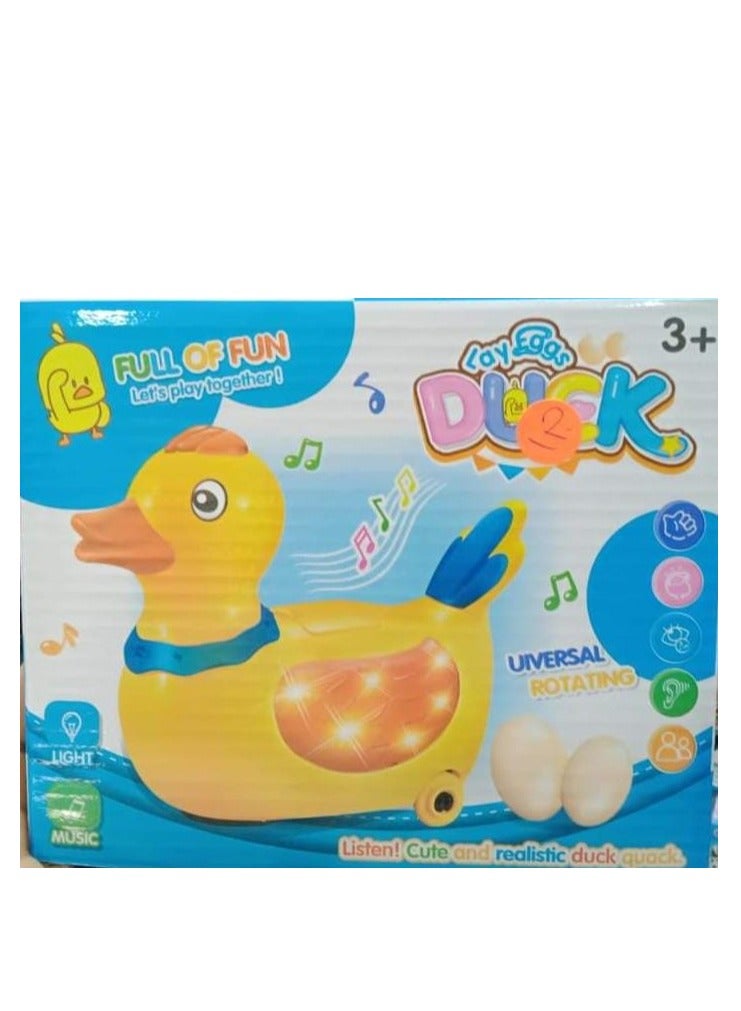 Moving Duck Toy for Kids Laying Eggs, Musical Sound with Colorful Lights for Kids - Image 2