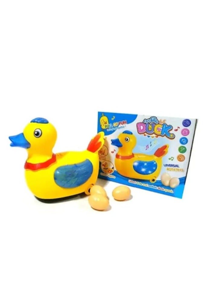 Moving Duck Toy for Kids Laying Eggs, Musical Sound with Colorful Lights for Kids - Image 3