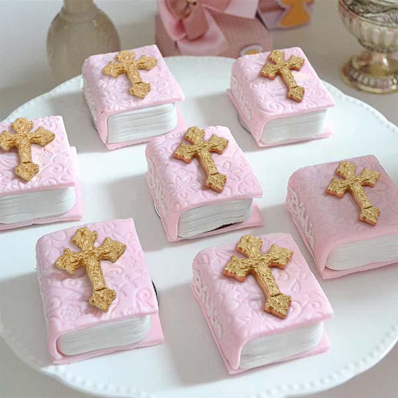 Sakolla 3 Pcs Cross Molds Silicone, Cross Silicone Molds for Chocolate Cake Fondant Candy Clay Cupcake Candle Baptism - Image 5