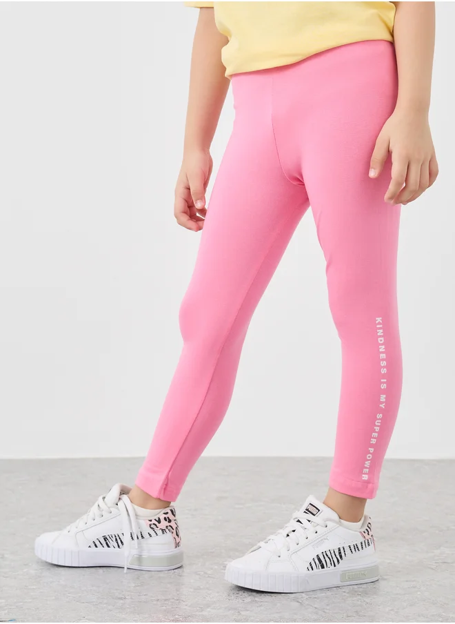 Styli Styli Graphic Print Cotton Leggings