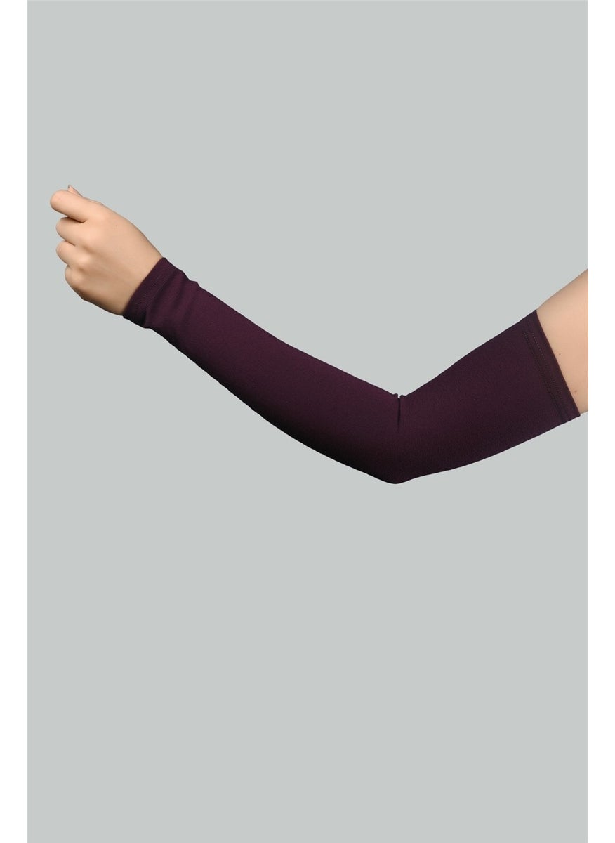 Altobeh Practical Hijab Sleeve Combed Cotton Prayer Sleeve Plain - Plum 