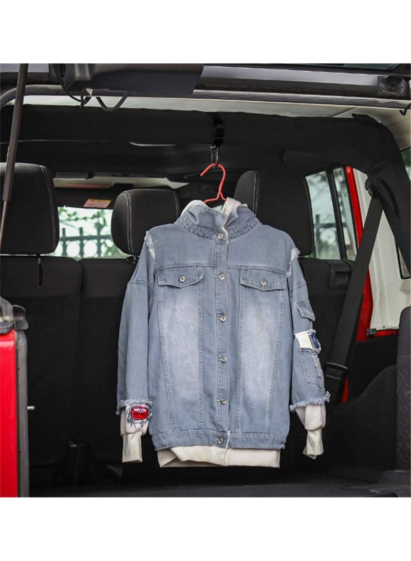 Roll Bar Coat Hanger Clothes Hook for Jeep Wrangler JL JT TJ JK JLU Sports Sahara Freedom Rubicon X & Unlimited 1997-2018 2019 2020 2021 2022 2023 Black Interior Parts Accessories (Pack of 2) (Black) - Image 4