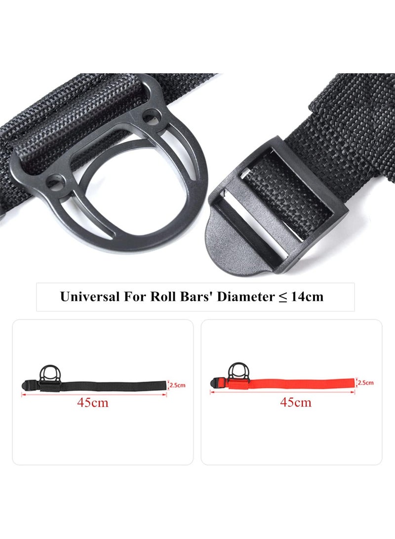 Roll Bar Coat Hanger Clothes Hook for Jeep Wrangler JL JT TJ JK JLU Sports Sahara Freedom Rubicon X & Unlimited 1997-2018 2019 2020 2021 2022 2023 Black Interior Parts Accessories (Pack of 2) (Black) - Image 2