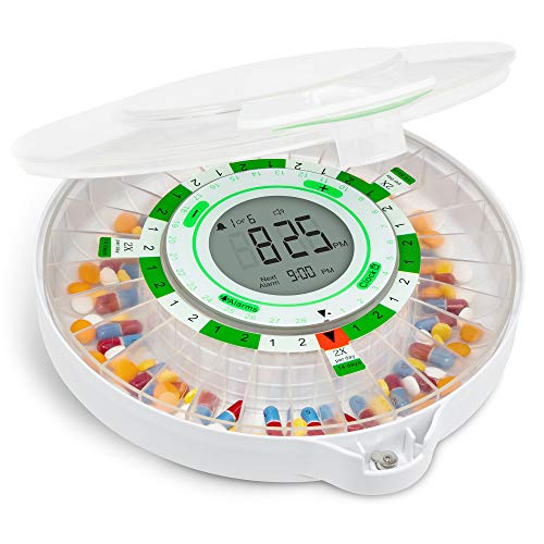 Live Fine 28Day Automatic Pill Dispenser with Upgraded LCD Display Key Lock Sound Light for Prescriptions Medication Vitamins Supplements More - Image 2