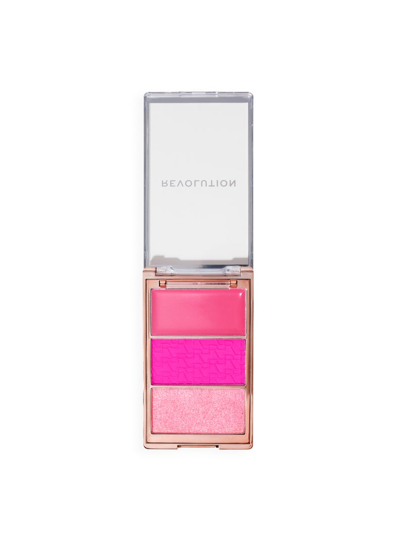 REVOLUTION Makeup Revolution Blush Icon Palette – Hot Pink Flag - Image 3