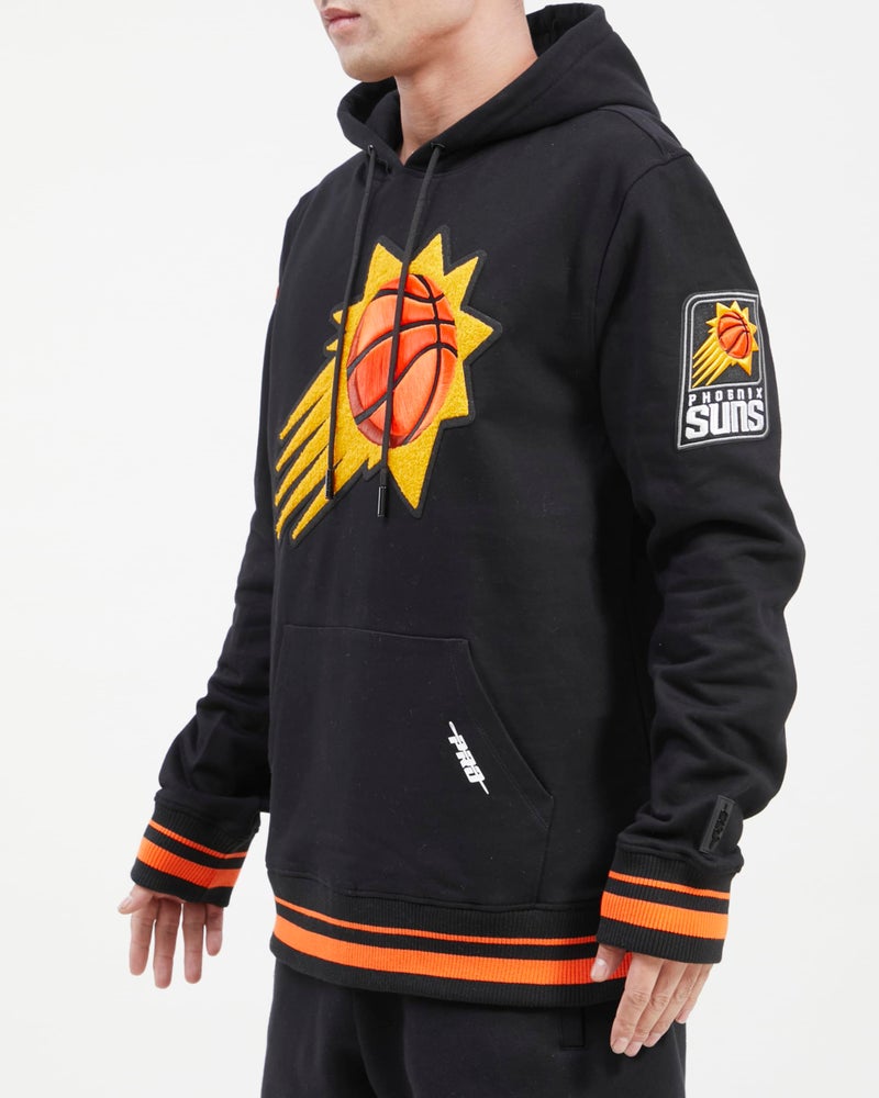 Pro Standard Mens NBA Phoenix Suns Retro Classics Pull Over Hoodie Black/Orange M - Image 2