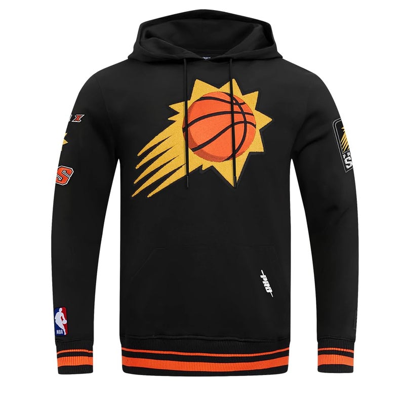 Pro Standard Mens NBA Phoenix Suns Retro Classics Pull Over Hoodie Black/Orange M - Image 1