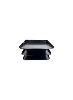 Organizer Horizontal 3 Slot, Black Steel