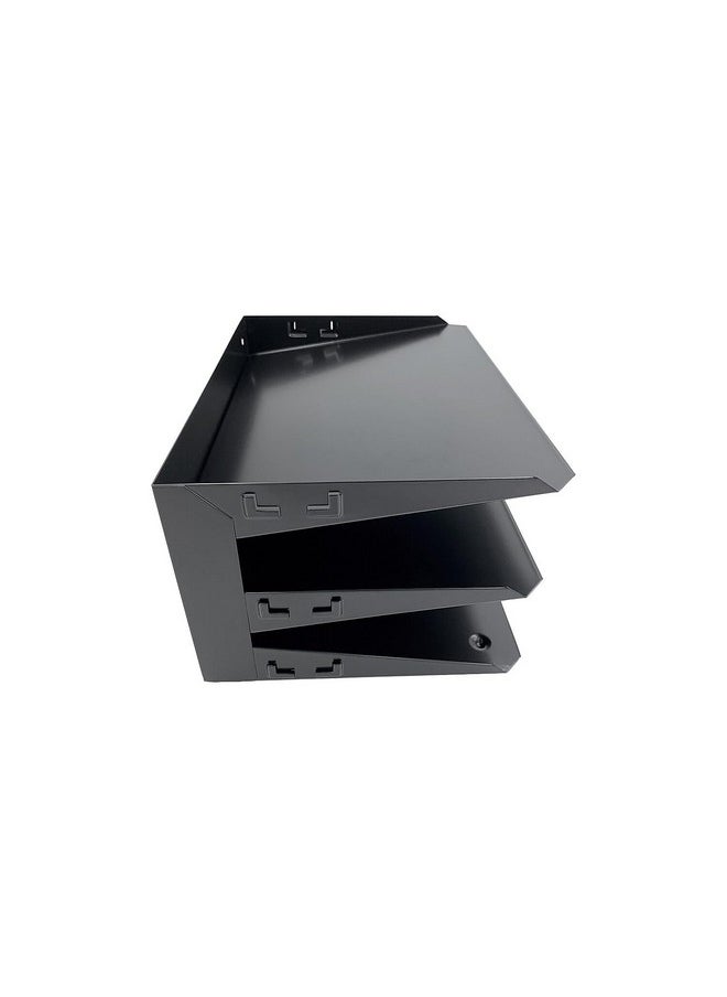 Huron - Organizer Horizontal 3 Slot, Black Steel - Image 1