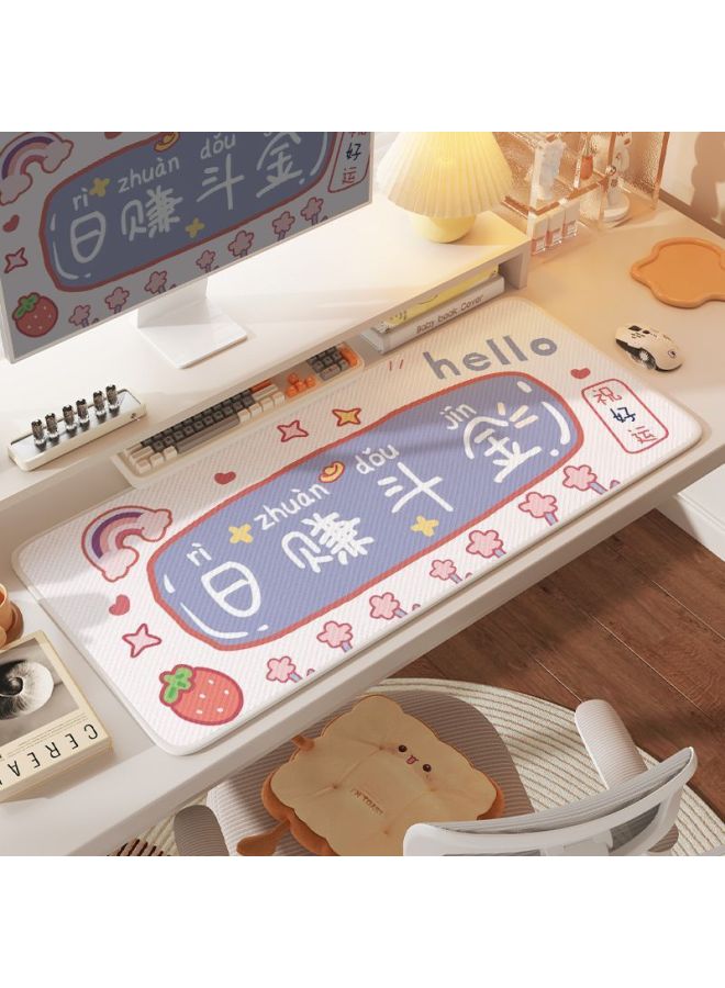 Ice Silk Keyboard Pad Desk Pad Ice Pad Non-Slip Tablecloth Summer New Cool Breathable Mouse Pad Desktop Cooling Pad