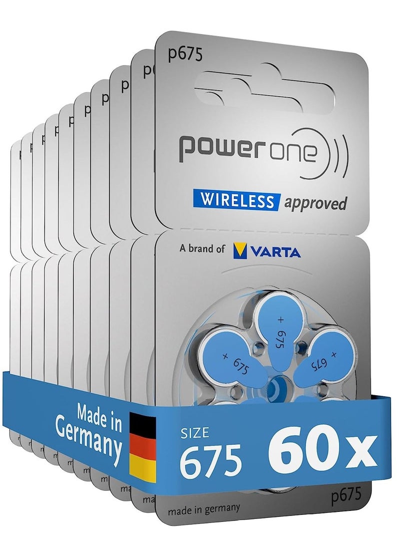 Power One 1.45V Original High Level Hearing Aid Batteries P675 ( 60 Pieces )  - Image 2