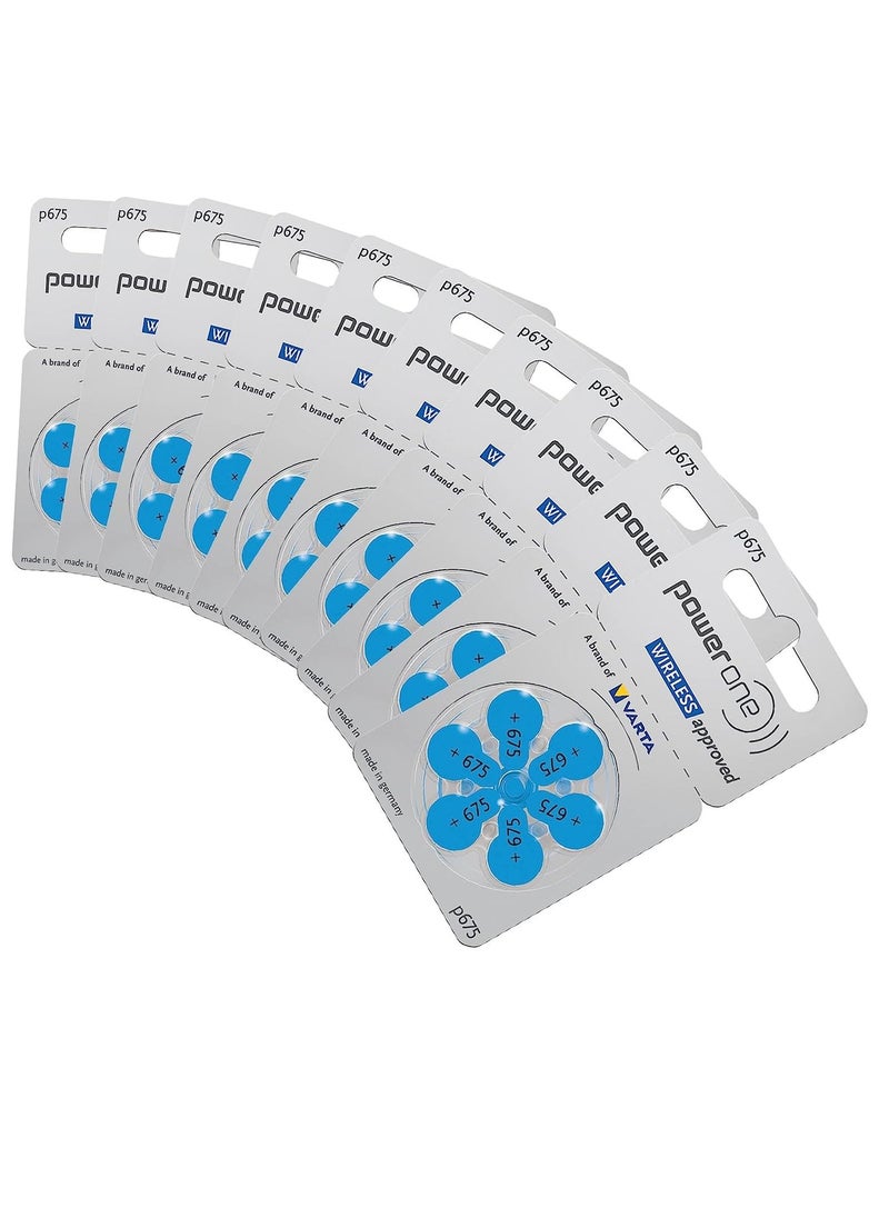 Power One 1.45V Original High Level Hearing Aid Batteries P675 ( 60 Pieces )  - Image 3