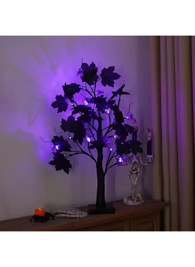 Spider Tree Light Halloween Decorations Glow In The Dark Battery Powered String Lights - Image 3