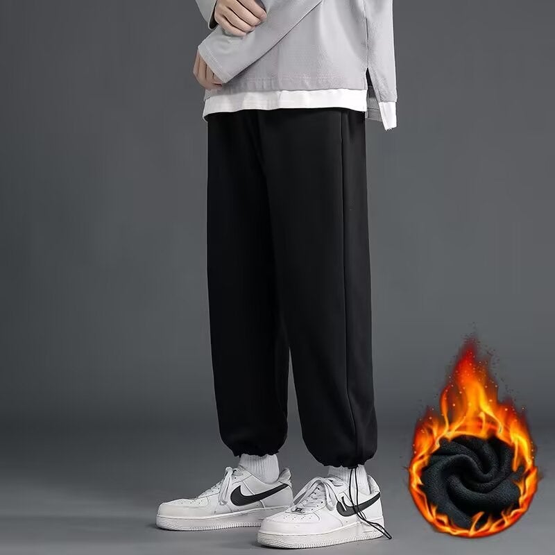Casual Pants 2024 Thickened Sweat Pants Loose Trendy Brand Straight Casual Pants All-Match Sports Pants For Boys - Image 2