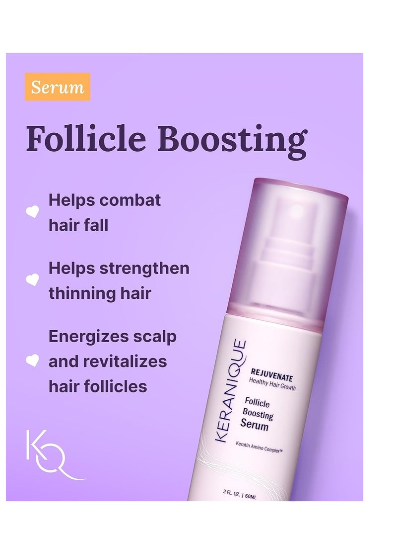 Keranique - Keranique Hair Products Set for Thinning Hair - Volumizing Shampoo, Conditioner, Follicle Booster Serum, Spray for Fine Texture Boost, and Keratin Repair for Women - Image 1