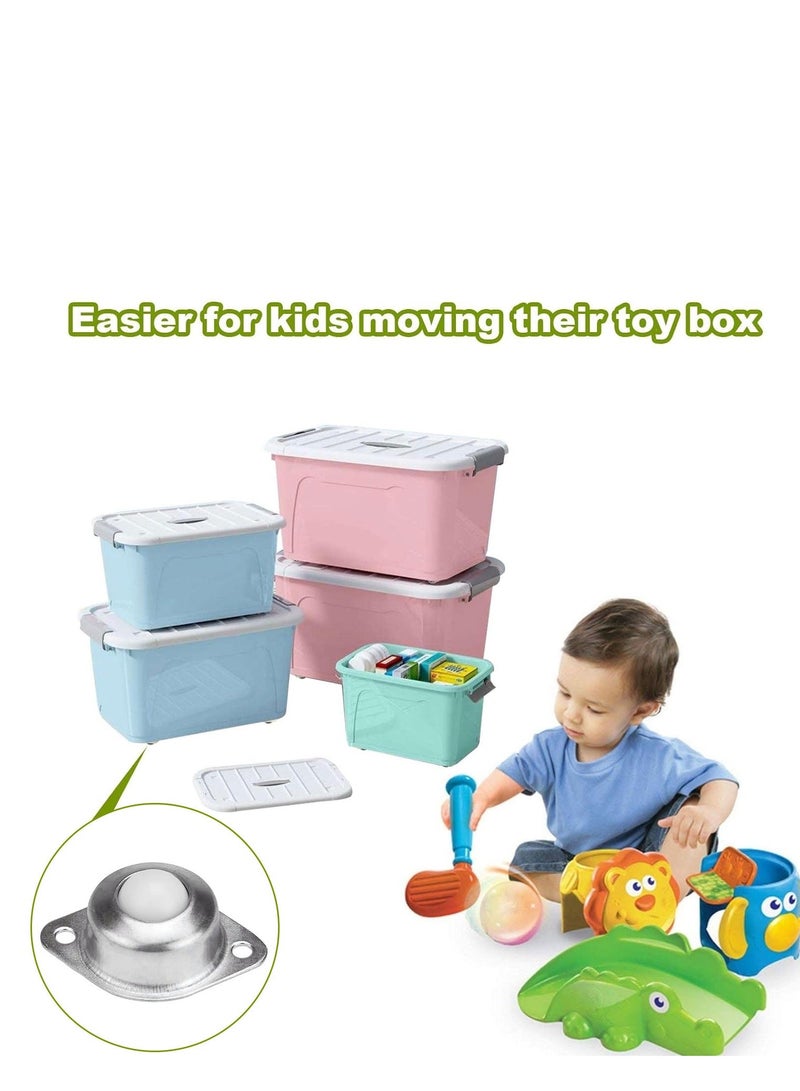 Universal Wheels, 16Pack Universal Castor Balls, 5/8'' Stainless Steel Caster Wheels Swivel Wheels, 360° Rotation Sticky Pulley for Wheelchair Storage Box Furniture Trash Can, 44lbs Load Capacity - Image 4