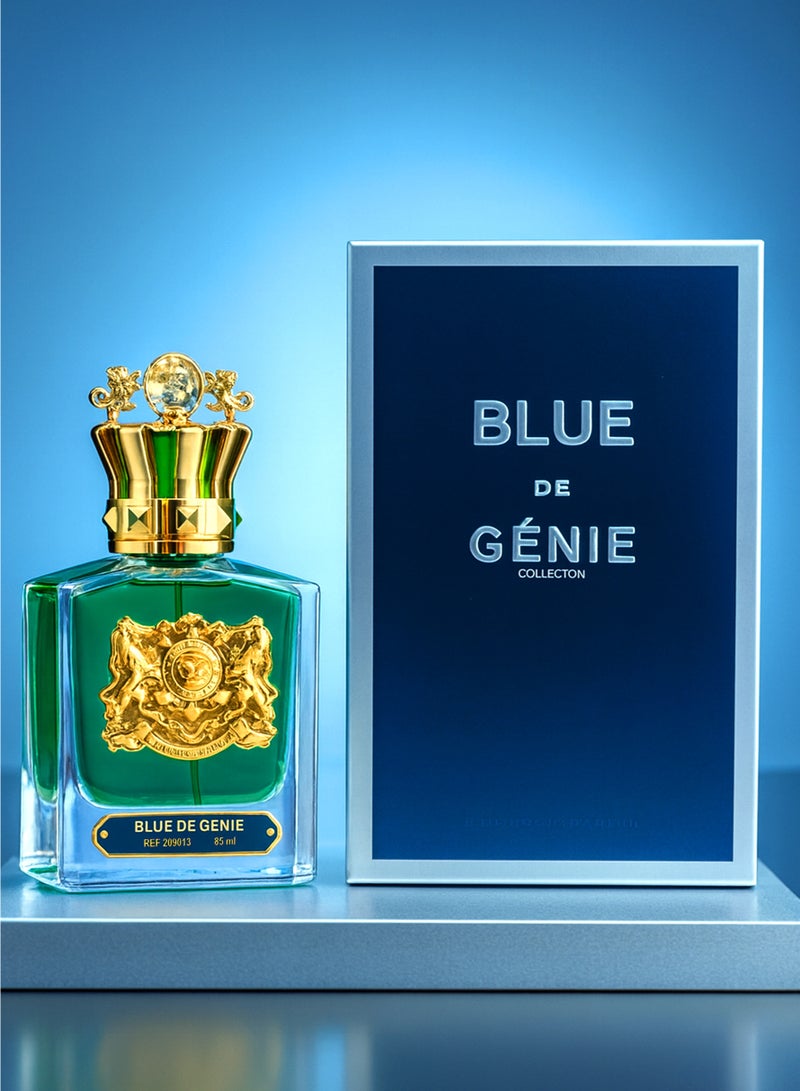 Genie Collection Luxury Men Perfume Blue De Genie Collection No. 9013 85ml | Long Lasting Perfume for Men's with Citrus, Amber & Woody Notes + Free 5ml Travel Size Perfume Bottle - Image 1