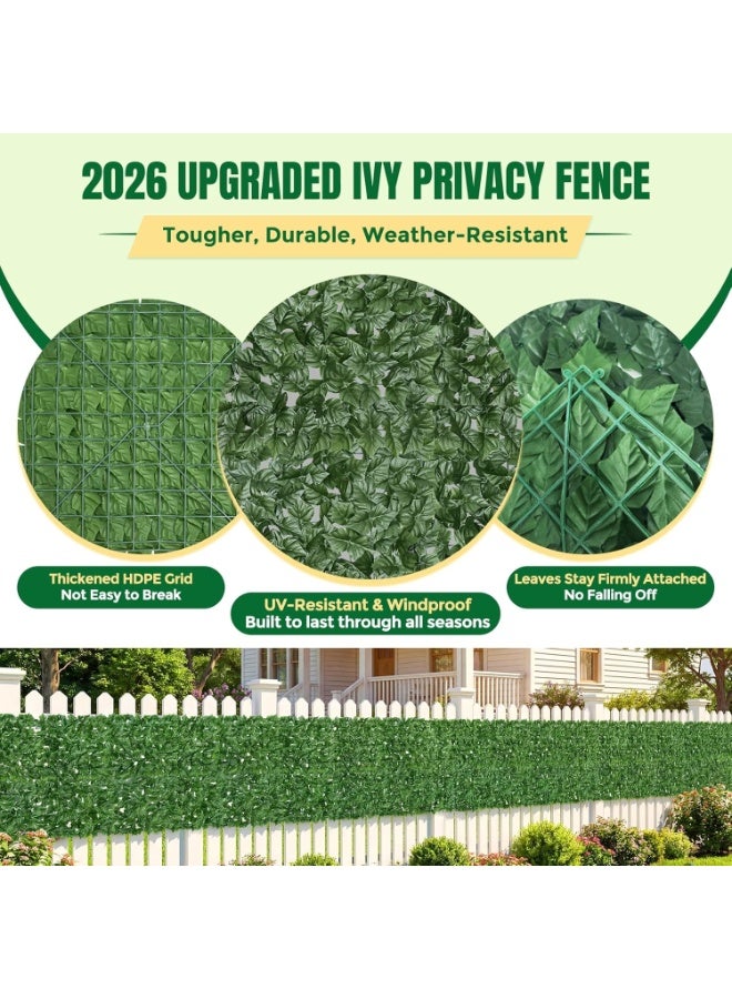 Forest Home Artificial Ivy Privacy Fence Screen -  Artificial Faux Privacy Fence Panel Artificial Green Wall Balcony Privacy Screen Decoration for Patio, Balcony, Wall, Backyard Indoor Outdoor(W：50CM L： 300CM) - Image 2