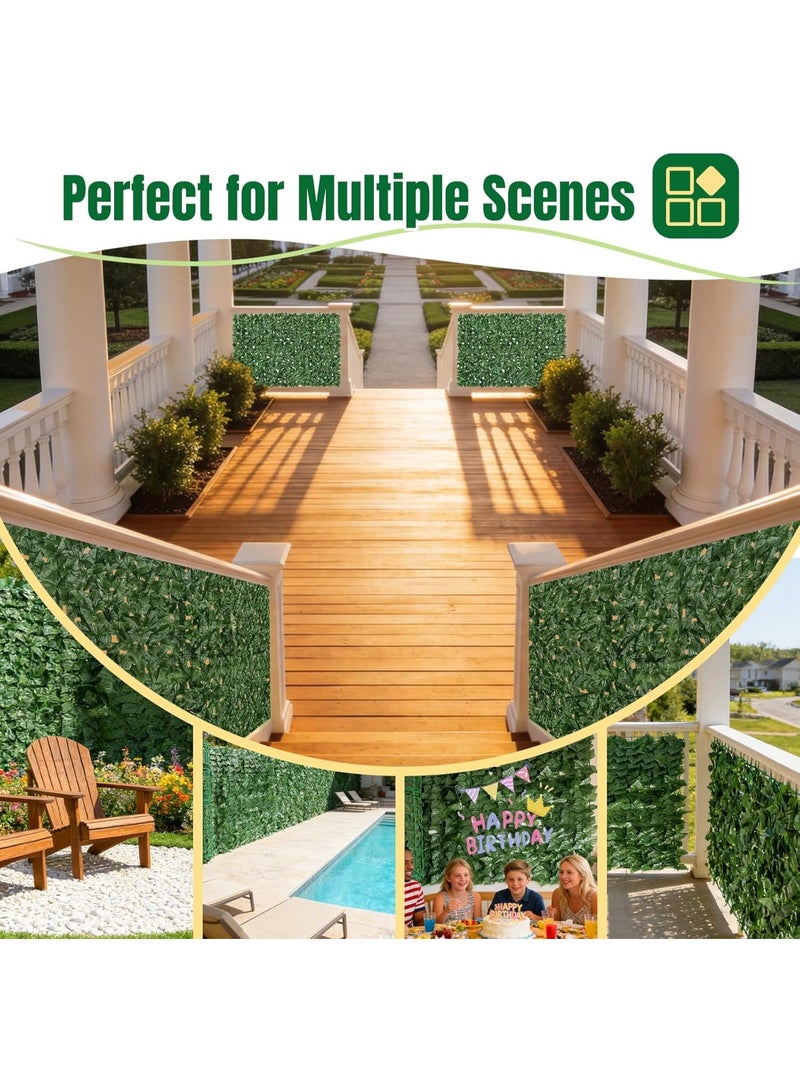 Forest Home Artificial Ivy Privacy Fence Screen -  Artificial Faux Privacy Fence Panel Artificial Green Wall Balcony Privacy Screen Decoration for Patio, Balcony, Wall, Backyard Indoor Outdoor(W：50CM L： 300CM) - Image 3