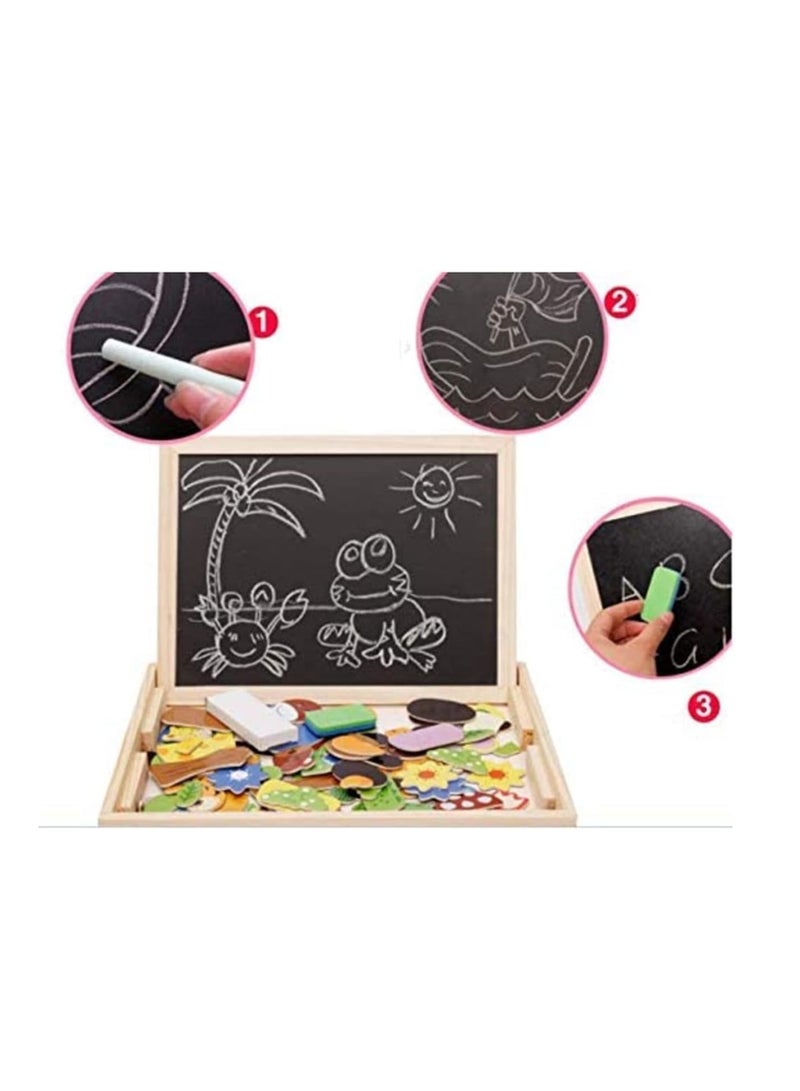 دوبكارت لغز خشبي متعدد الوظائف للأطفال على شكل حيوانات - Image 3