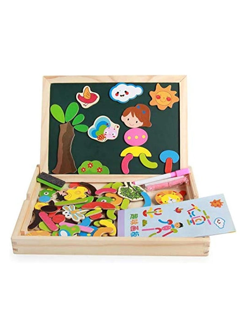 دوبكارت لغز خشبي متعدد الوظائف للأطفال على شكل حيوانات - Image 2