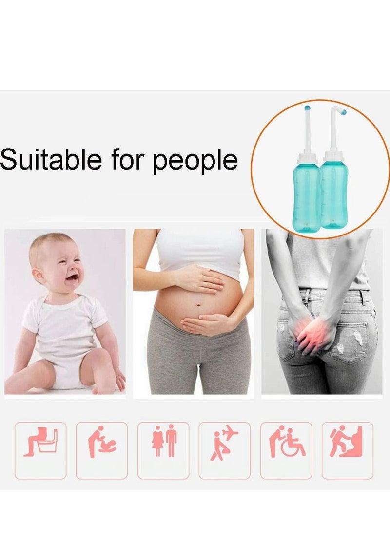 Excefore Portable Bidet Peri Bottle for Postpartum Perineal Care 500ml for Mom and Baby Clean,with 2 Rinse Tubes for Baby Female Menstruation Cleaning Lochia Hemorrhoids  - Image 2