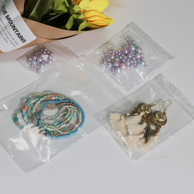 WEPOLY - 4" x 6"(100 Count) Small Zip Bags - 2 Mil Clear Plastic Reclosable Zipper Bags for Photo, Jewelry, Bakery, Treats, Party Favors - Image 4