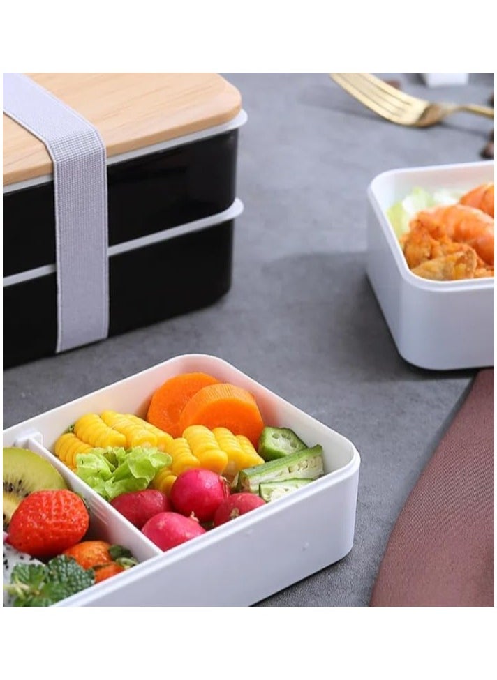 Bento Box, Adult Lunch Box with Compartments for Women & Men,(47oz) Stackable Japanese Bento Lunchbox,Rectangle Lunchable Food Container with Utensil Set (Black) - pzsku/ZEE17184112EBFBD13B1BZ/45/_/1733209150/f1290a85-0f2e-43ee-a9b8-c132d3eea00c