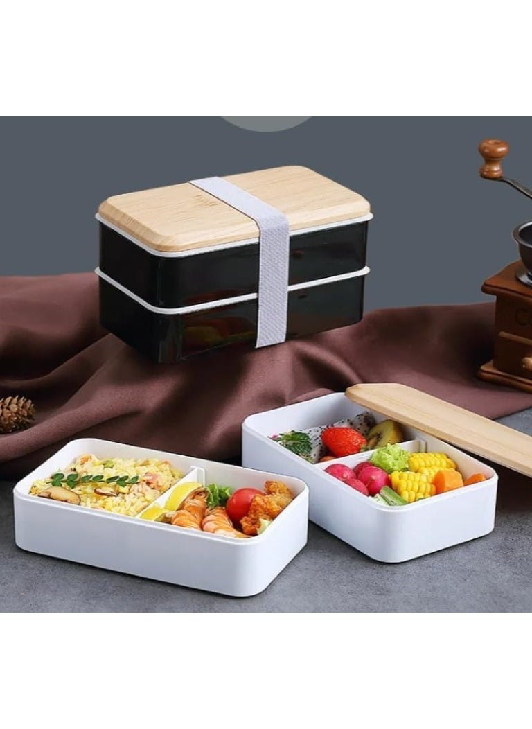 Bento Box, Adult Lunch Box with Compartments for Women & Men,(47oz) Stackable Japanese Bento Lunchbox,Rectangle Lunchable Food Container with Utensil Set (Black) - pzsku/ZEE17184112EBFBD13B1BZ/45/_/1733209268/f965b660-7fb0-4625-af65-6137ab1f456a