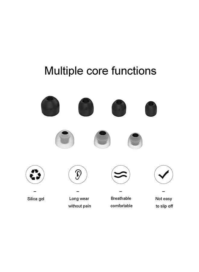 erorex Silicone Ear Plugs Accessories For Sony Wf 1000Xm4 Wf 1000Xm3 Eartips In Ear Earbuds Silicone Soft Ear Cushions Tips Covers Eargels For Wf 1000Xm4 Headphones 7Pairs Black  - Image 4